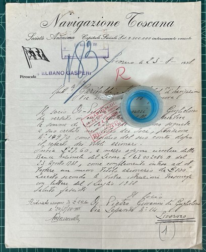 Rara lettera piroscafo - rara,