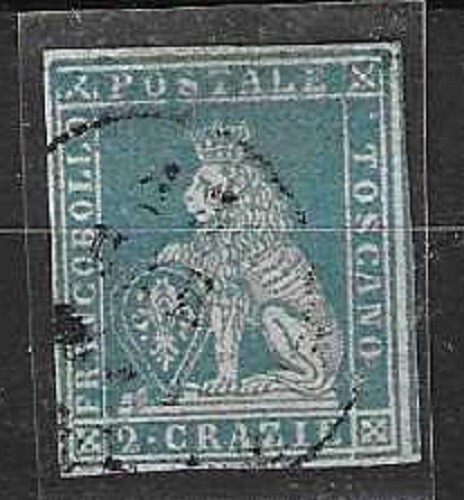 Francobolli 1851 toscana 2 - toscana, cr.2