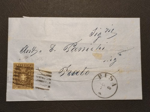 Lettera affrancata con - , un