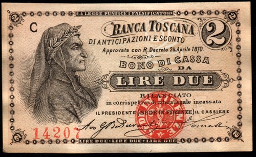 Italia 1870 banca - 24/4/1870, -banca
